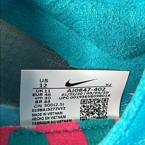 Nike Zoom Victory 5 XC Cross Country Track Spikes Lakeside Blue Yellow, Mens 12 - Picture 8 of 10